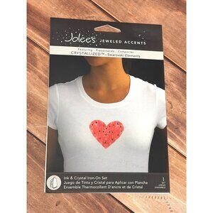 JOLEES JEWELED ACCENTS 56-40019 NAVAJO HEART CRYSTAL & METAL IRON ON W SWAROVSKI